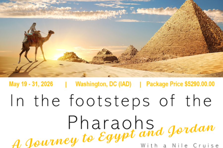 Join Pastors Andrew Geib & Richard Michael on A Journey to Egypt and Jordan from Washington, DC (IAD) – May 19 – 31, 2026